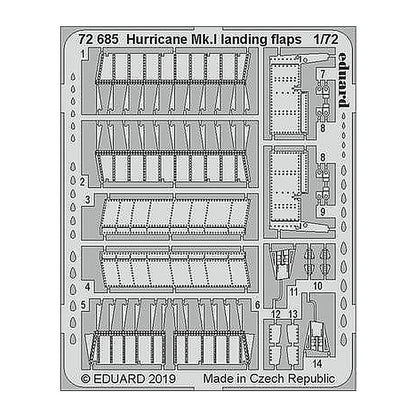 eduard 72685 1 72 hurricane mk i landing flaps for arma hobby
