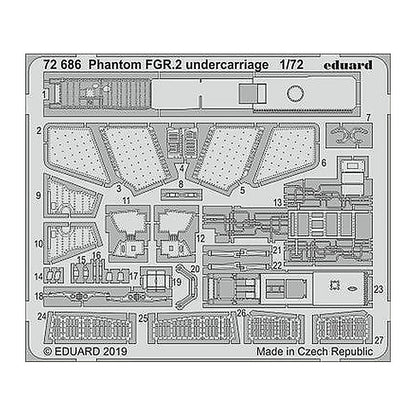 eduard 72686 1 72 phantom fgr 2 undercarriage photo etched set for