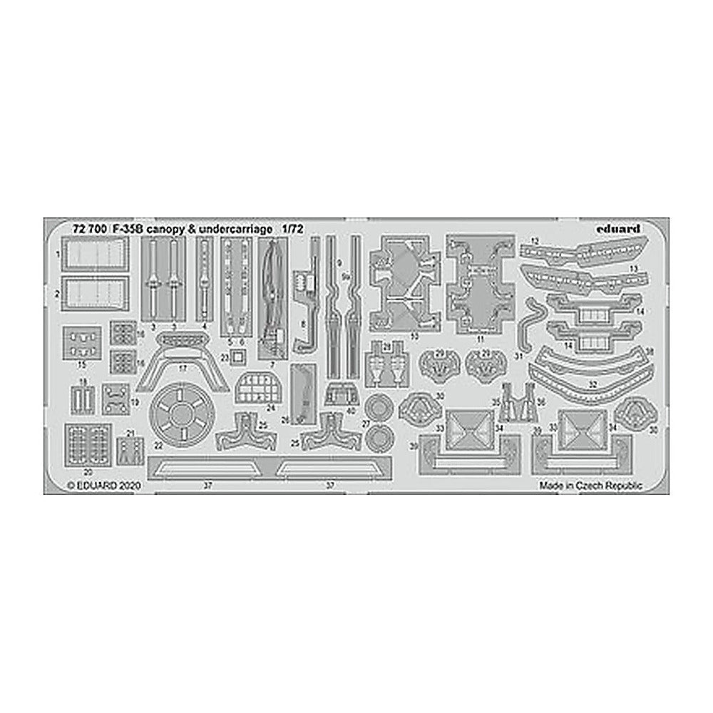 eduard 72700 1 72 f 35 canopy undercarriage for itl