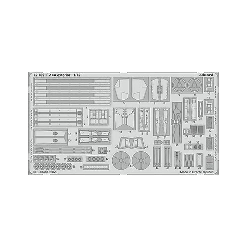 eduard 72702 1 72 f 14a exterior photo etched set for academy