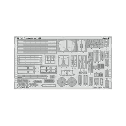 eduard 72702 1 72 f 14a exterior photo etched set for academy