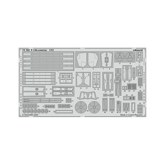eduard 72702 1 72 f 14a exterior photo etched set for academy
