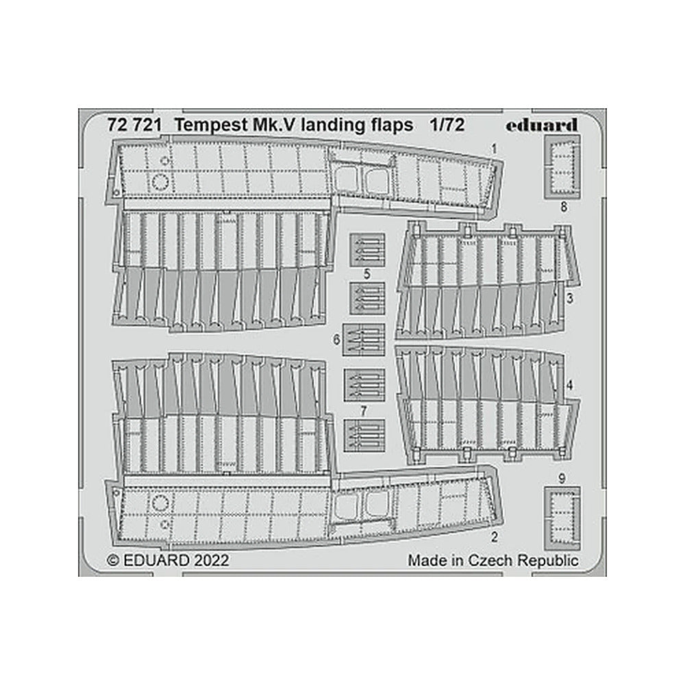 eduard 72721 1 72 tempest mk v landing flaps for airfix