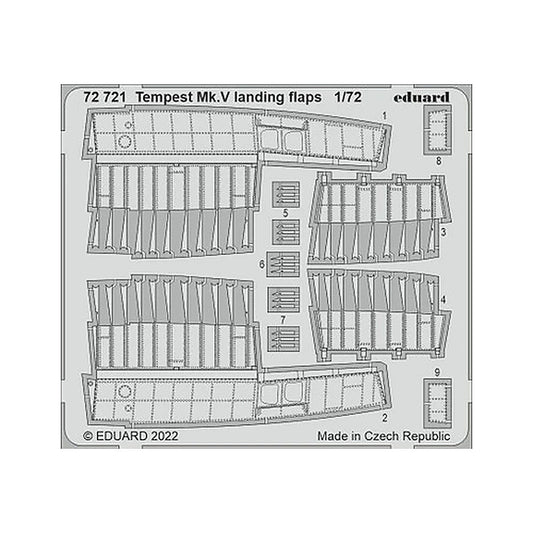 eduard 72721 1 72 tempest mk v landing flaps for airfix