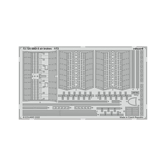 eduard 72725 1 72 sbd 3 air brakes for flyhawk