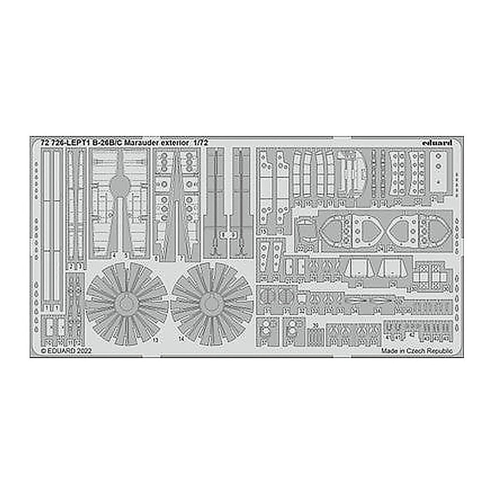 eduard 72726 1 72 b 26b c marauder exterior for hasegawa hobby 2000