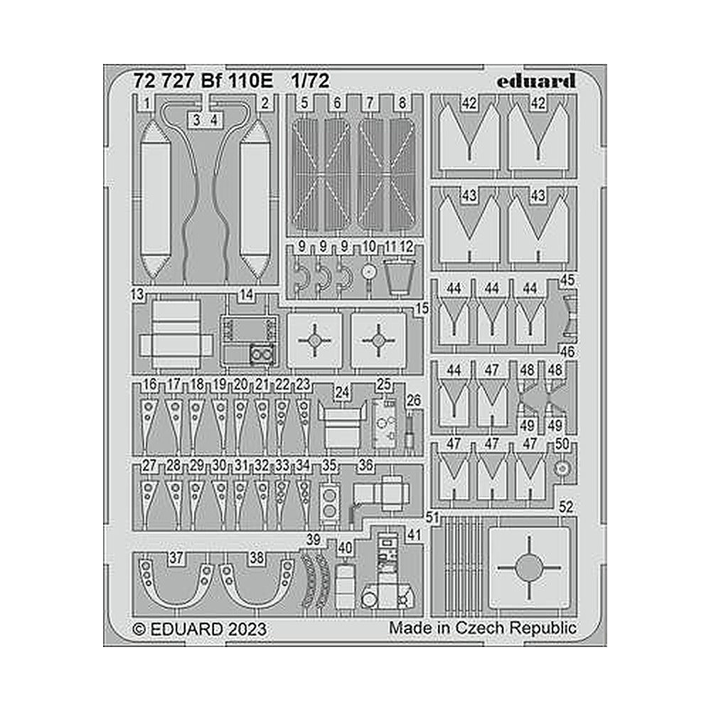 eduard 72727 1 72 bf 110e for eduard photo etch detail set