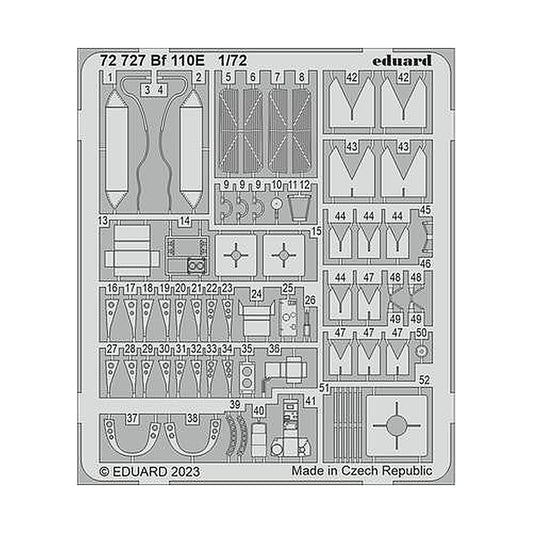 eduard 72727 1 72 bf 110e for eduard photo etch detail set