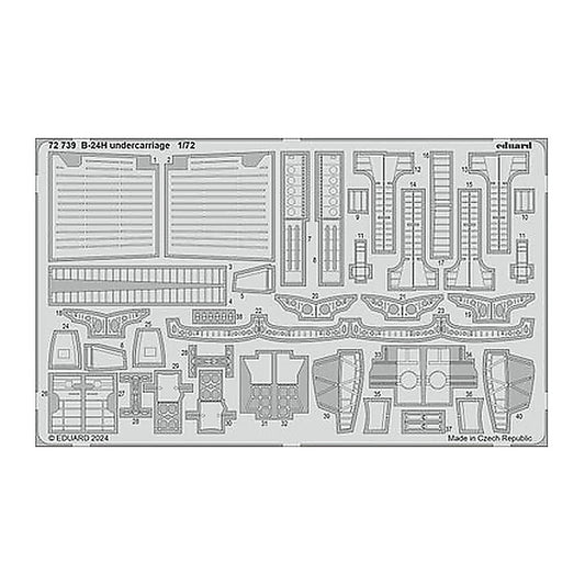 eduard 72739 1 72 b 24h undercarriage photo etch for airfix