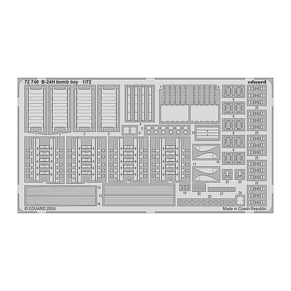 eduard 72740 1 72 b 24h bomb bay photo etch for airfix