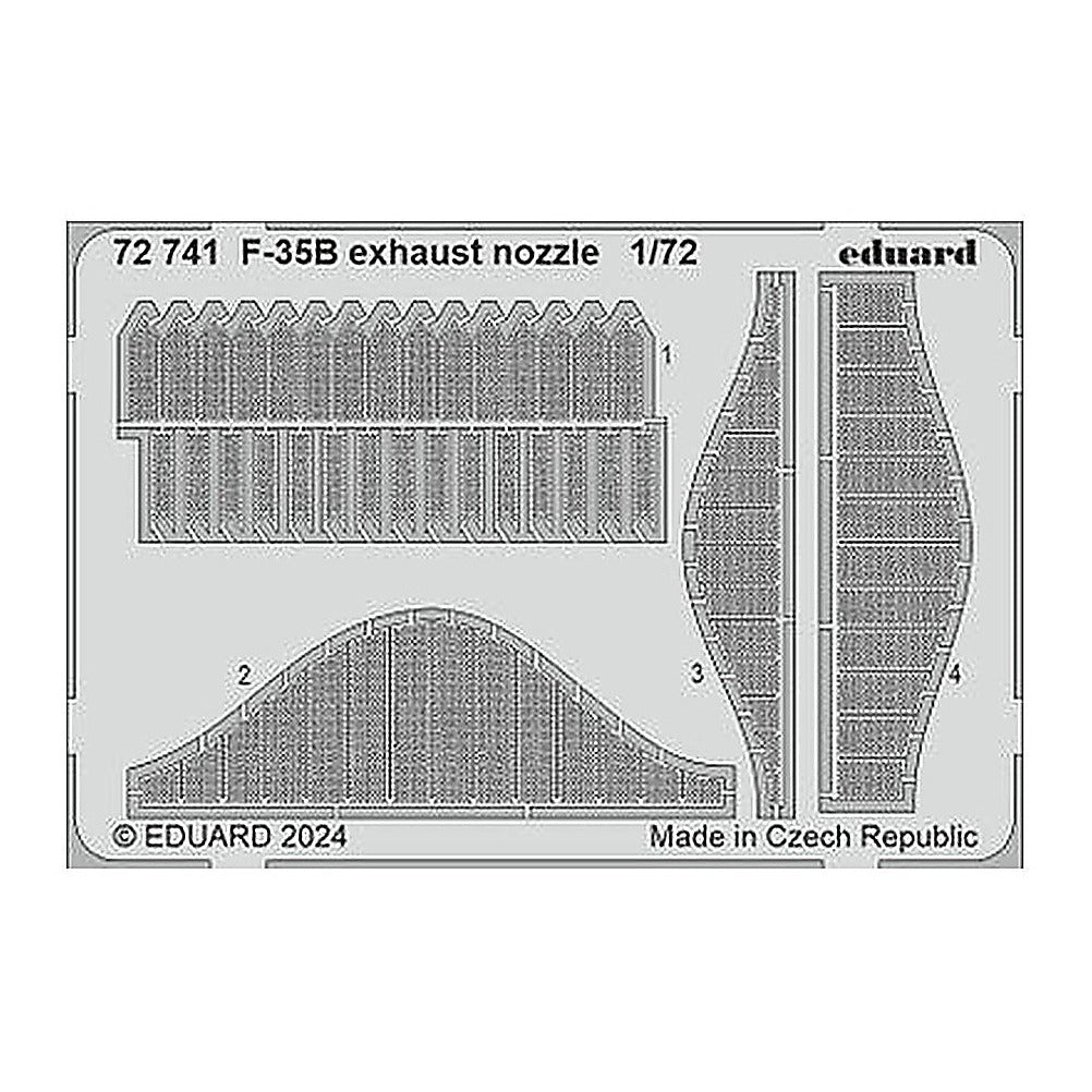 eduard 72741 1 72 f 35b exhaust nozzle photo etch set for tamiya