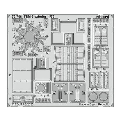eduard 72746 1 72 tbm 3 exterior photo etch