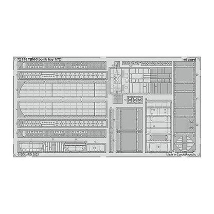 eduard 72748 1 72 tbm 3 bomb bay photo etch