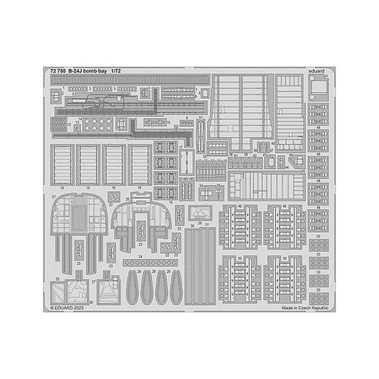 eduard 72750 1 72 b 24j bomb bay for hasegawa