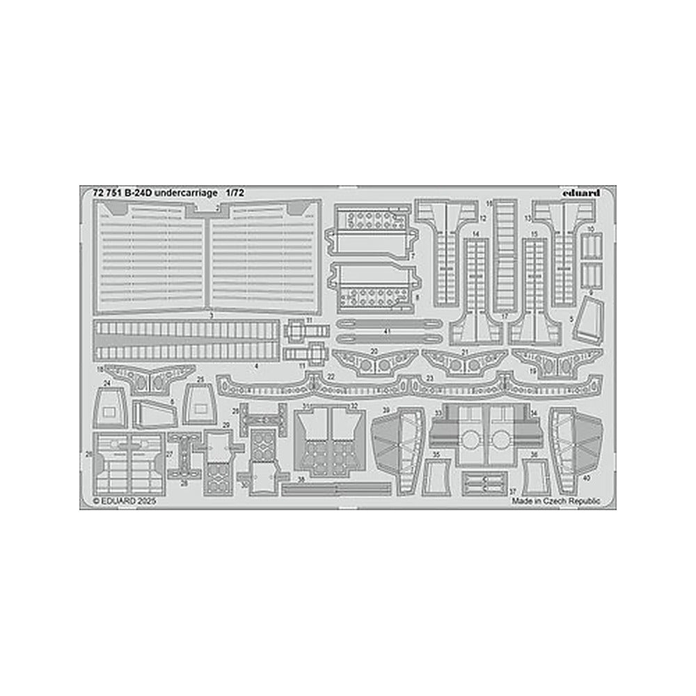 eduard 72751 1 72 b 24d undercarriage photo etched set for airfix