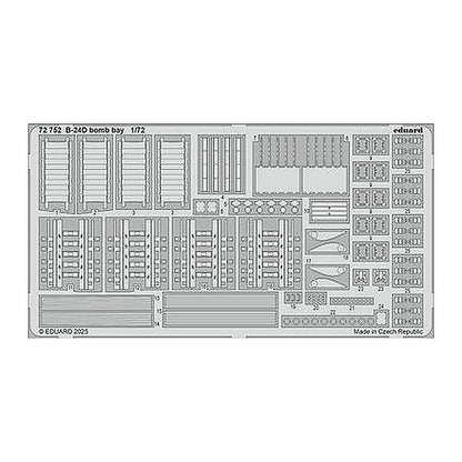 eduard 72752 1 72 b 24d bomb bay photo etched set for airfix