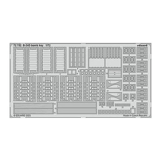 eduard 72752 1 72 b 24d bomb bay photo etched set for airfix