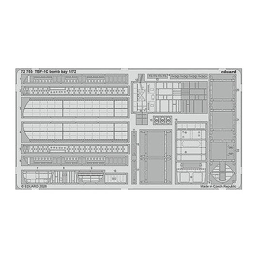 eduard 72755 1 72 photo etch tbf 1c bomb bay for hobby boss