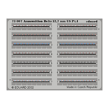 eduard 73007 1 72 ammunition belts 127mm us pre painted
