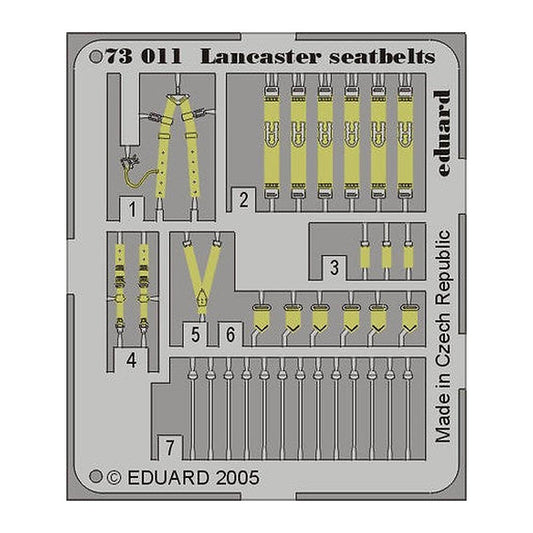 eduard 73011 1 72 seatbelts lancaster for hsg pre painted