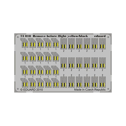 eduard 73018 1 72 remove before flight yellow black pre painted