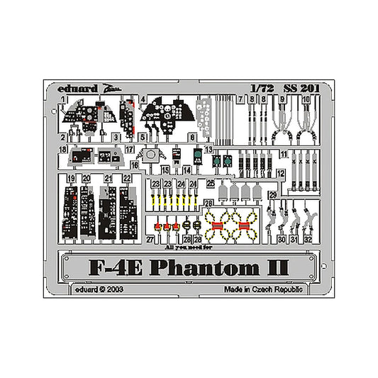 eduard 73201 1 72 f 4e for hasegawa pre painted