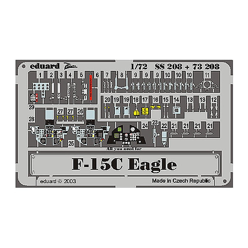 eduard 73208 1 72 f 15c eagle for hasegawa pre painted