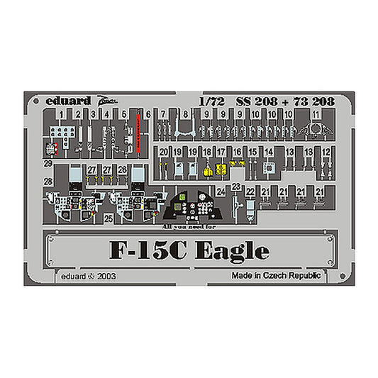 eduard 73208 1 72 f 15c eagle for hasegawa pre painted