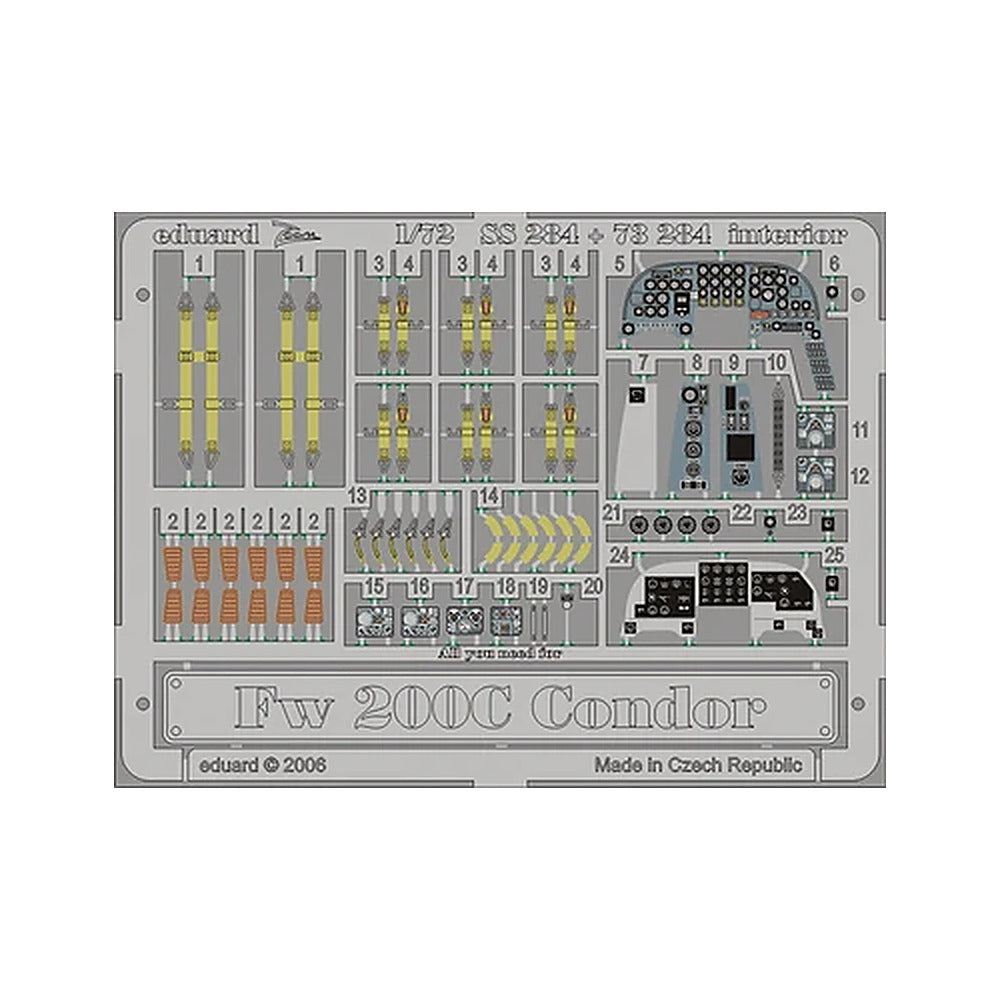 eduard 73284 1 72 fw 200c condor interior photo etched set for revell