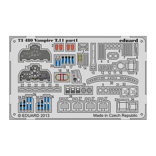 eduard 73480 1 72 vampire t11 for air pre painted
