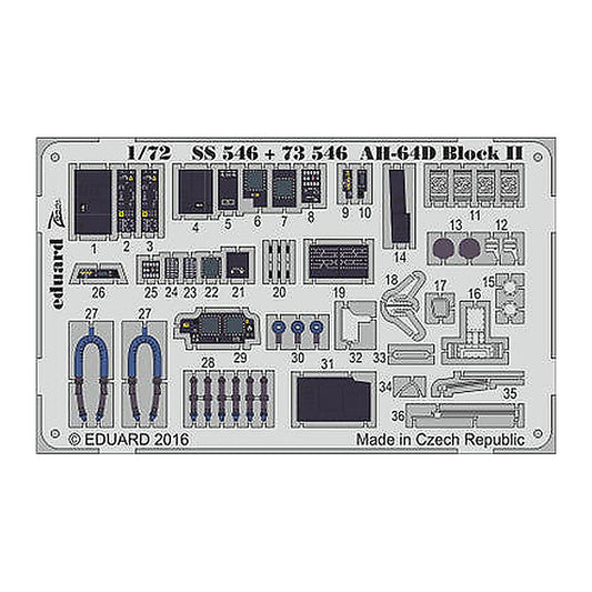 eduard 73546 1 72 block ii for acy pre painted