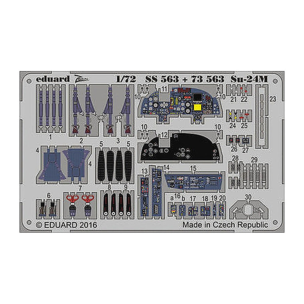 eduard 73563 1 72 for trp pre painted photo etch detail set