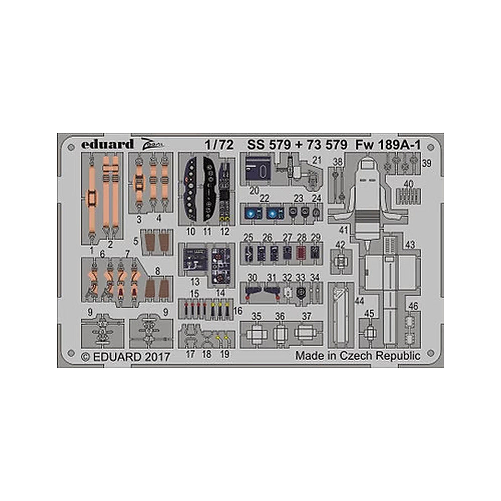 eduard 73579 1 72 for icm pre painted photo etch detail set