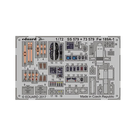 eduard 73579 1 72 for icm pre painted photo etch detail set