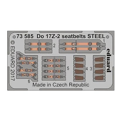 eduard 73585 1 72 seatbelts do17z2 steel for icm pre painted