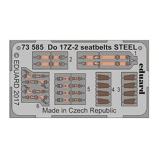 eduard 73585 1 72 seatbelts do17z2 steel for icm pre painted