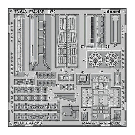 eduard 73643 1 72 f a 18f for academy pre painted