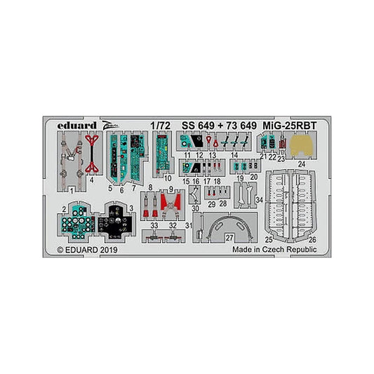 eduard 73649 1 72 for icm pre painted photo etch detail set