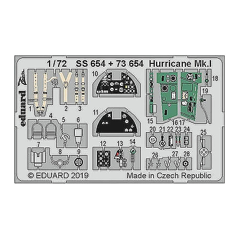 eduard 73654 1 72 hurricane mk i for ahy pre painted