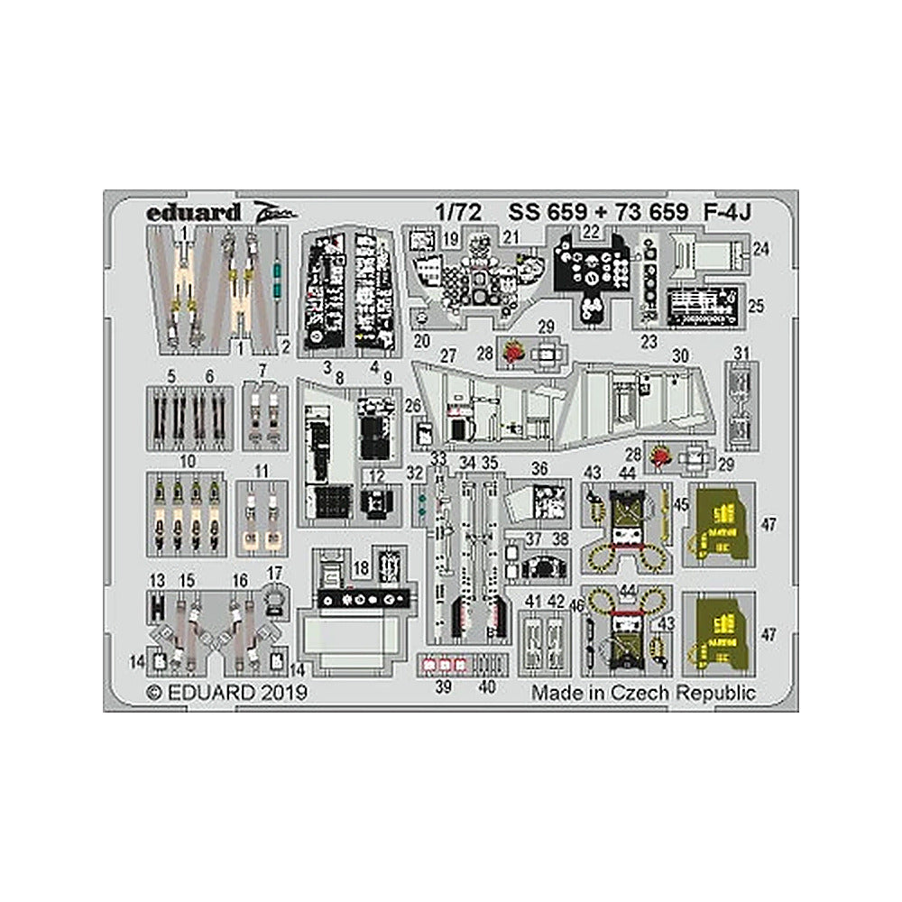 eduard 73659 1 72 f 4j for academy pre painted