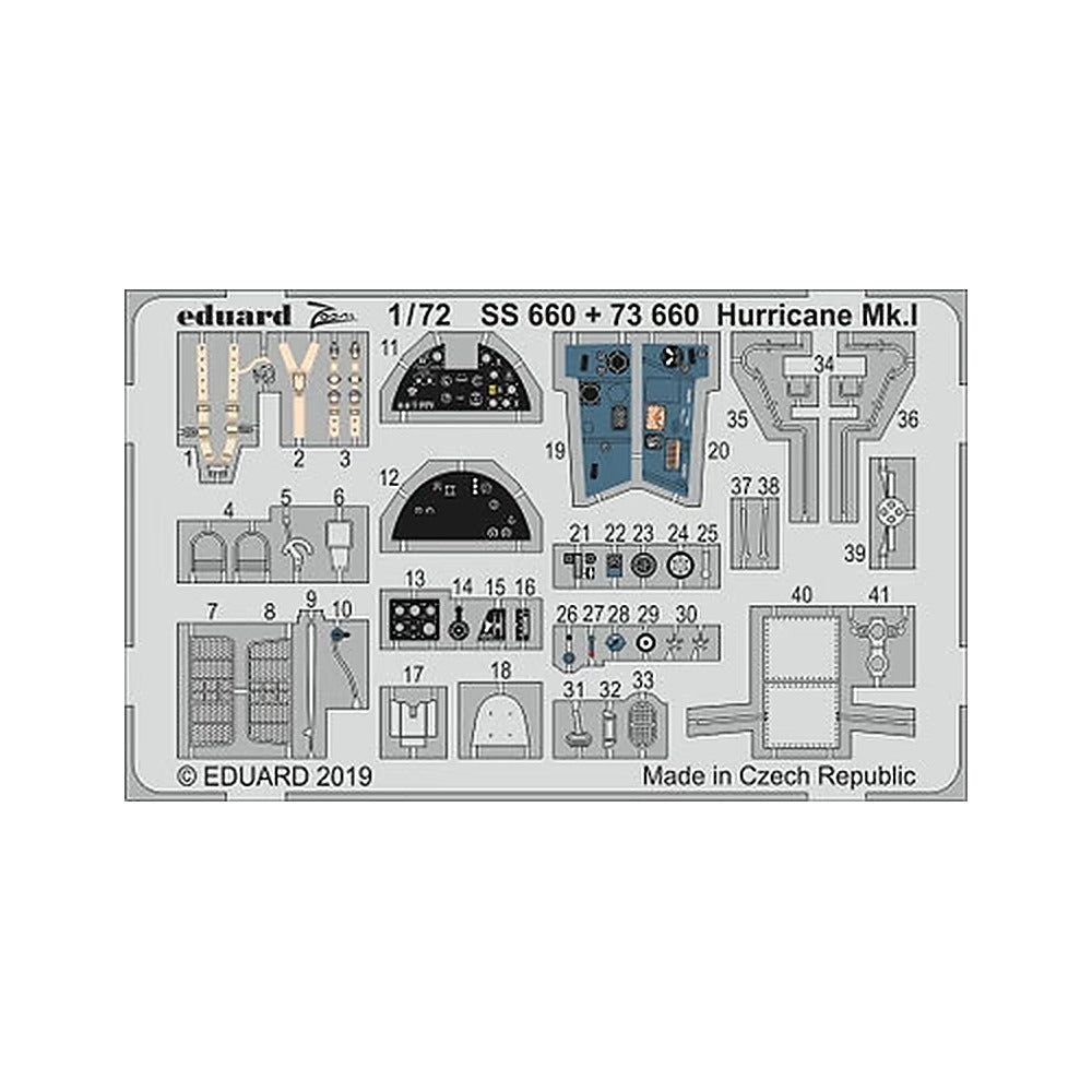eduard 73660 1 72 hurricane mk i photo etched set for airfix