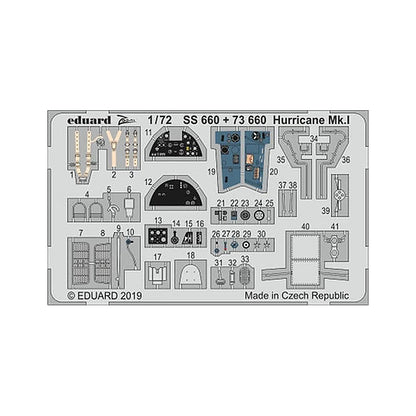 eduard 73660 1 72 hurricane mk i photo etched set for airfix
