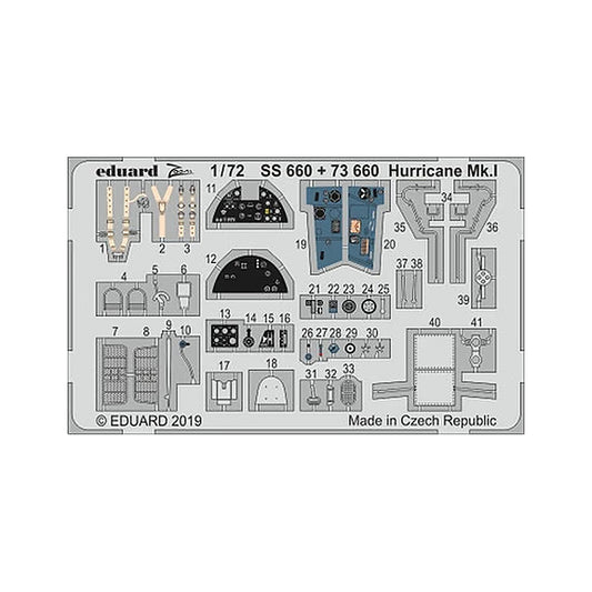 eduard 73660 1 72 hurricane mk i photo etched set for airfix