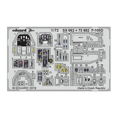 eduard 73662 1 72 f 105d interior for trumpeter pre painted