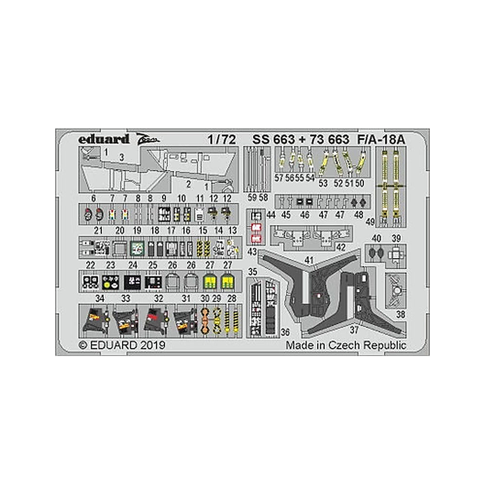 eduard 73663 1 72 f a 18a for academy pre painted