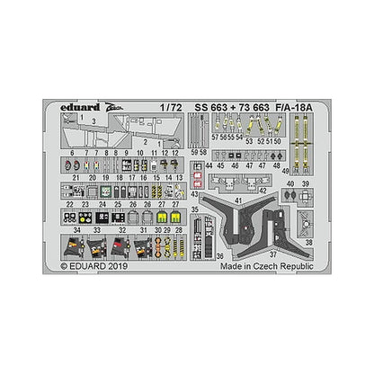 eduard 73663 1 72 f a 18a for academy pre painted