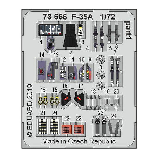 eduard 73666 1 72 f 35a for academy pre painted