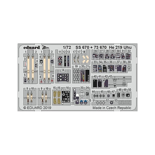 eduard 73670 1 72 uhu for dml pre painted