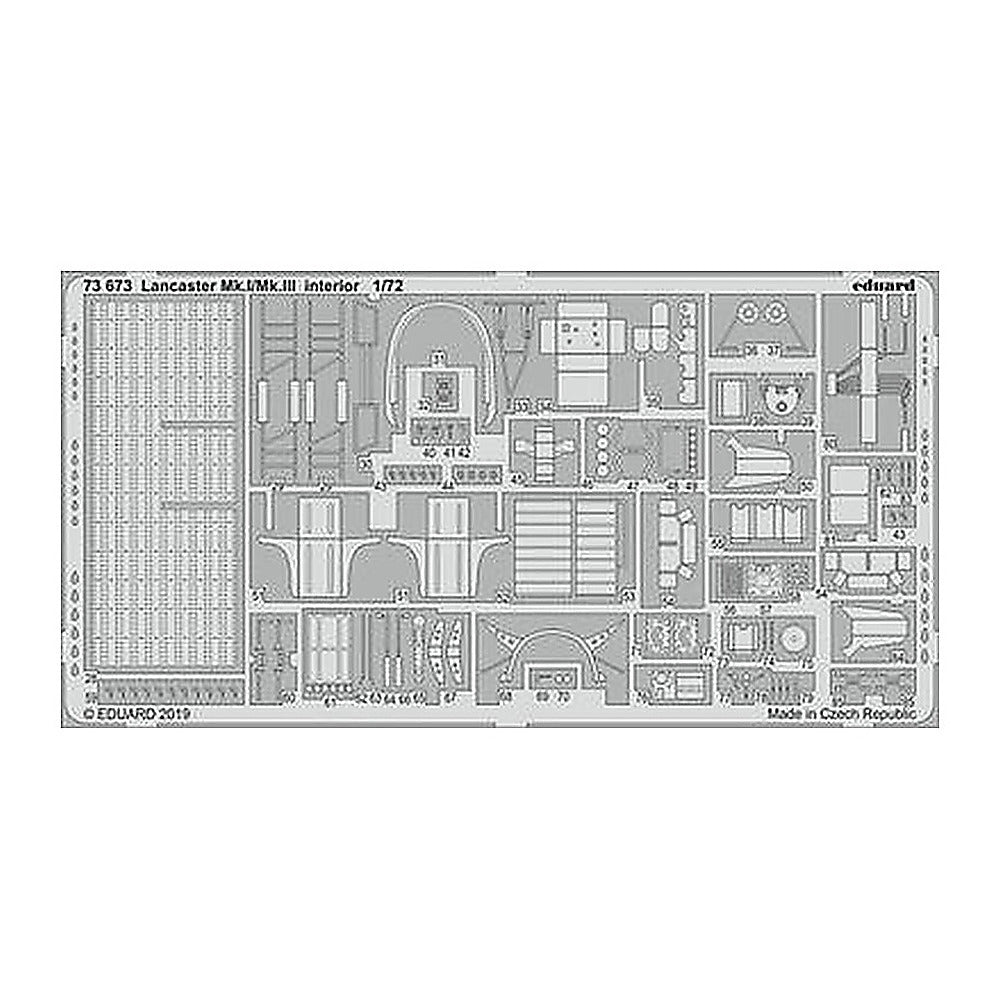 eduard 73673 1 72 lancaster mk i iii interior for rmg pre painted