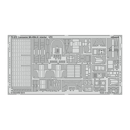 eduard 73673 1 72 lancaster mk i iii interior for rmg pre painted